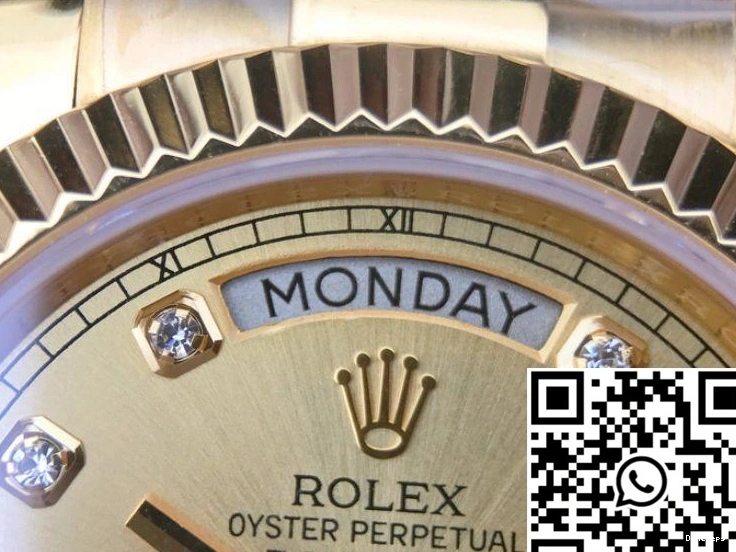 Factory Rolex Dial Gold 218238 EW Yellow Day-Date II 18K 40MM 0424